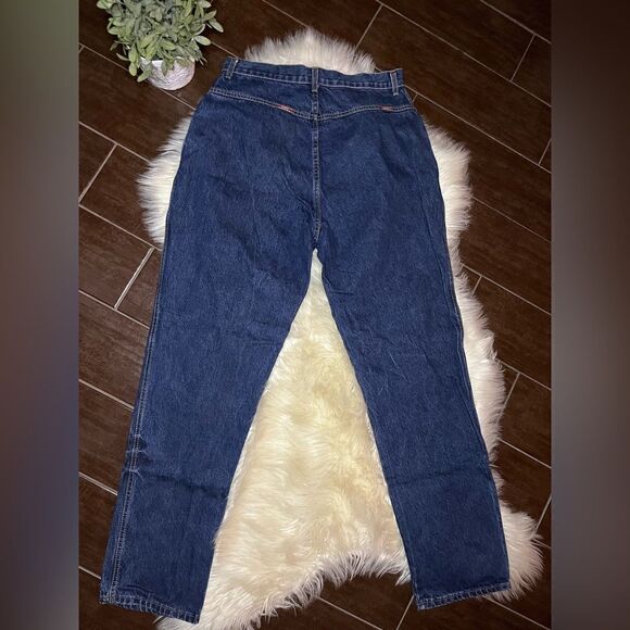 Ozark Mountain dark blue denim bareback jeans - Picture 4 of 9